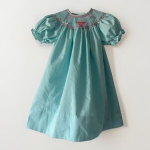 Rosalina Collections Birthday Cake‎ Dress Size 2t Girl Smocked Balloons STAINED!
